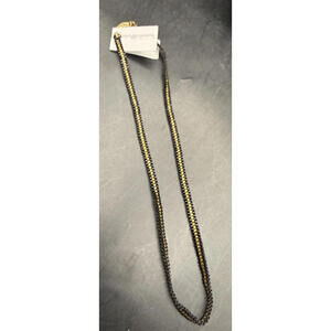 BeadAddict Jewellery Boutique Necklace, Japanese Delica Seed Beads, Black & Gold